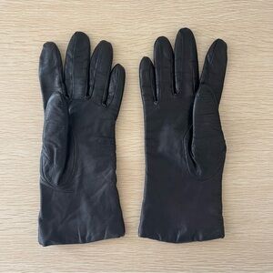 Nordstrom | black leather gloves vintage sort of dark purple